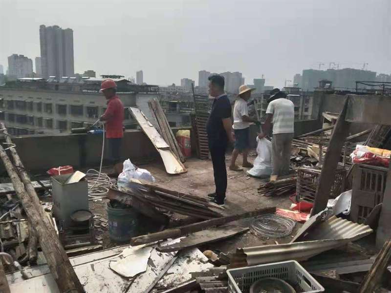 百春园街道清除楼顶安全隐患 守护居民“头顶上的安全”_邵阳头条网