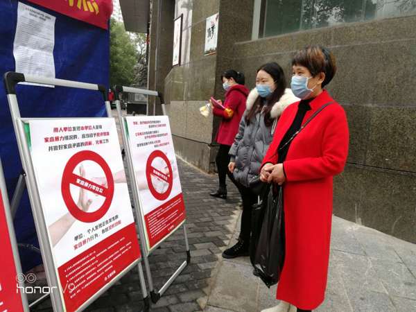 区妇联开展《反家庭暴力法》宣传活动(图1)
