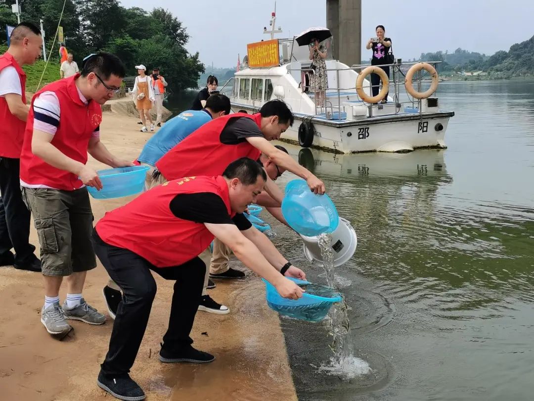 投放各类鱼苗200万尾大祥区举行2022年水生生物增殖放流活动(图2)