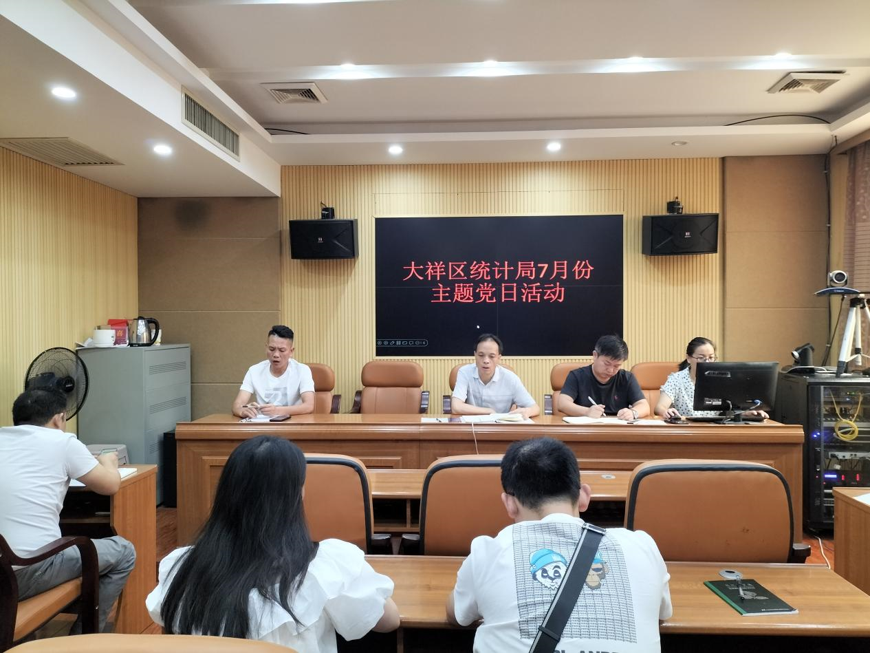 区统计局党支部开展7月份“一月一课一片一实践”主题党日活动(图2)