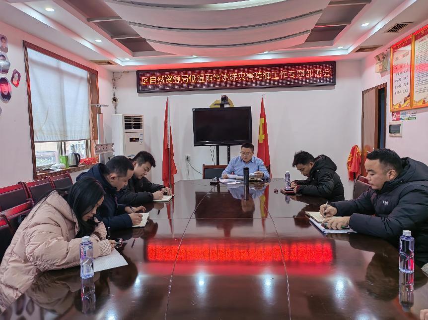 大祥区自然资源局召开低温雨雪冰冻灾害防御工作专题部署会(图1)