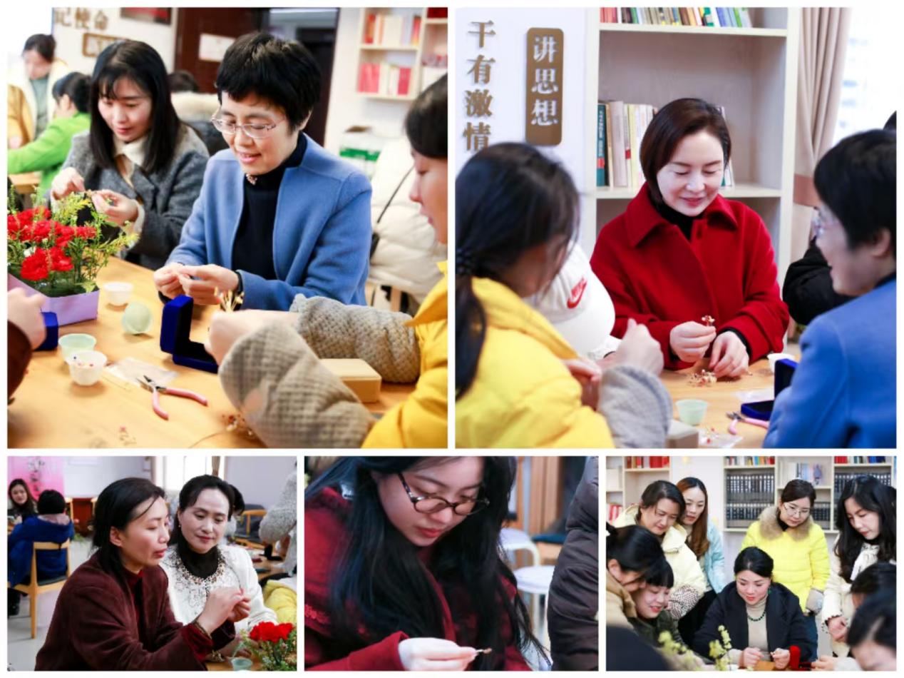 大祥区举办“传承非遗技艺 展现巾帼风采”暨庆祝三八妇女节 胸针手作活动(图2)