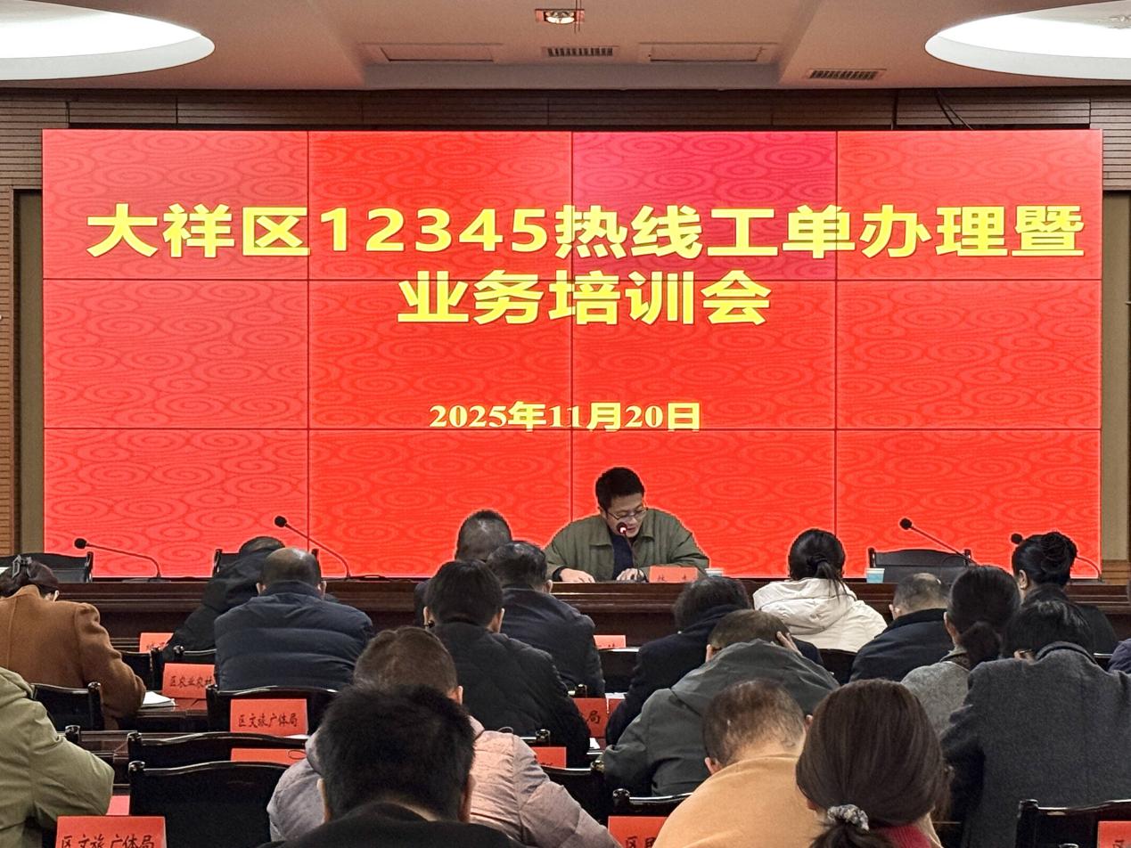 大祥区召开12345政务便民服务热线工单办理质效提升会议(图2)