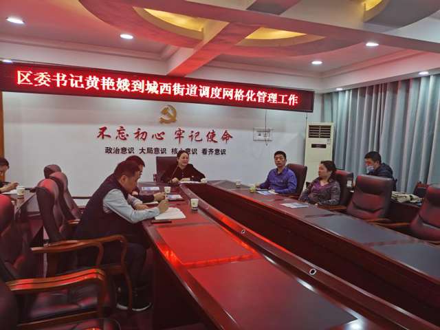 黄艳娥到城西街道调度网格化管理建设试点工作(图1)
