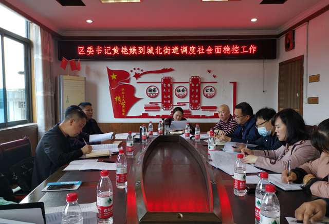 黄艳娥到城北街道调研社会稳控面工作(图1)