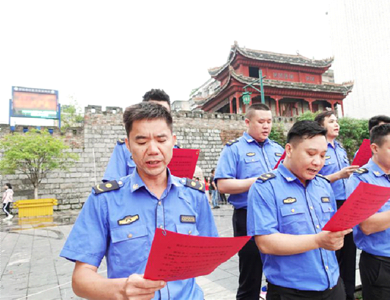大祥区举办“城市读书快闪”朗诵活动(图1)