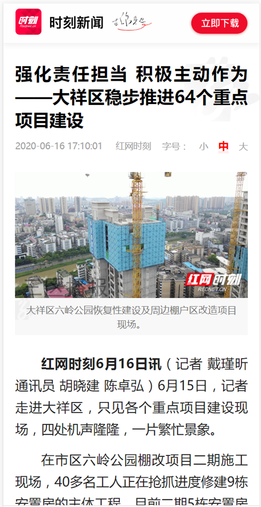 强化责任担当积极主动作为——大祥区稳步推进64个重点项目建设(图1)