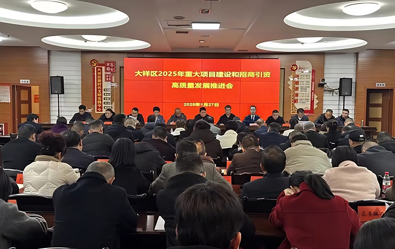 锚定目标谋发展 凝心聚力开新局——大祥区召开2025年重大项目建设和招商引资高质量发展推进会(图1)